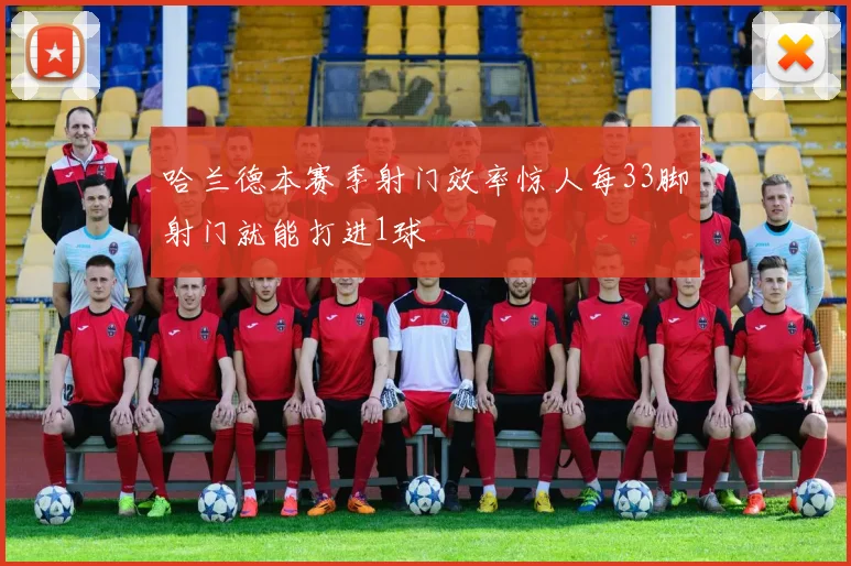 哈兰德本赛季射门效率惊人每33脚射门就能打进1球